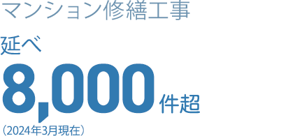 マンション修繕工事延べ7,000件超